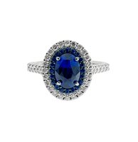 Anello Babila Milano Donna in Oro bianco Zaffiro blu 2.17 Ct 270311 - 270311